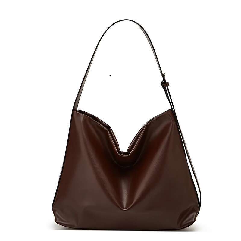 Women's Bags Designer Simple Retro Soft Leather Shoulder Bag, Solid Color Large Capacity Stray Bag