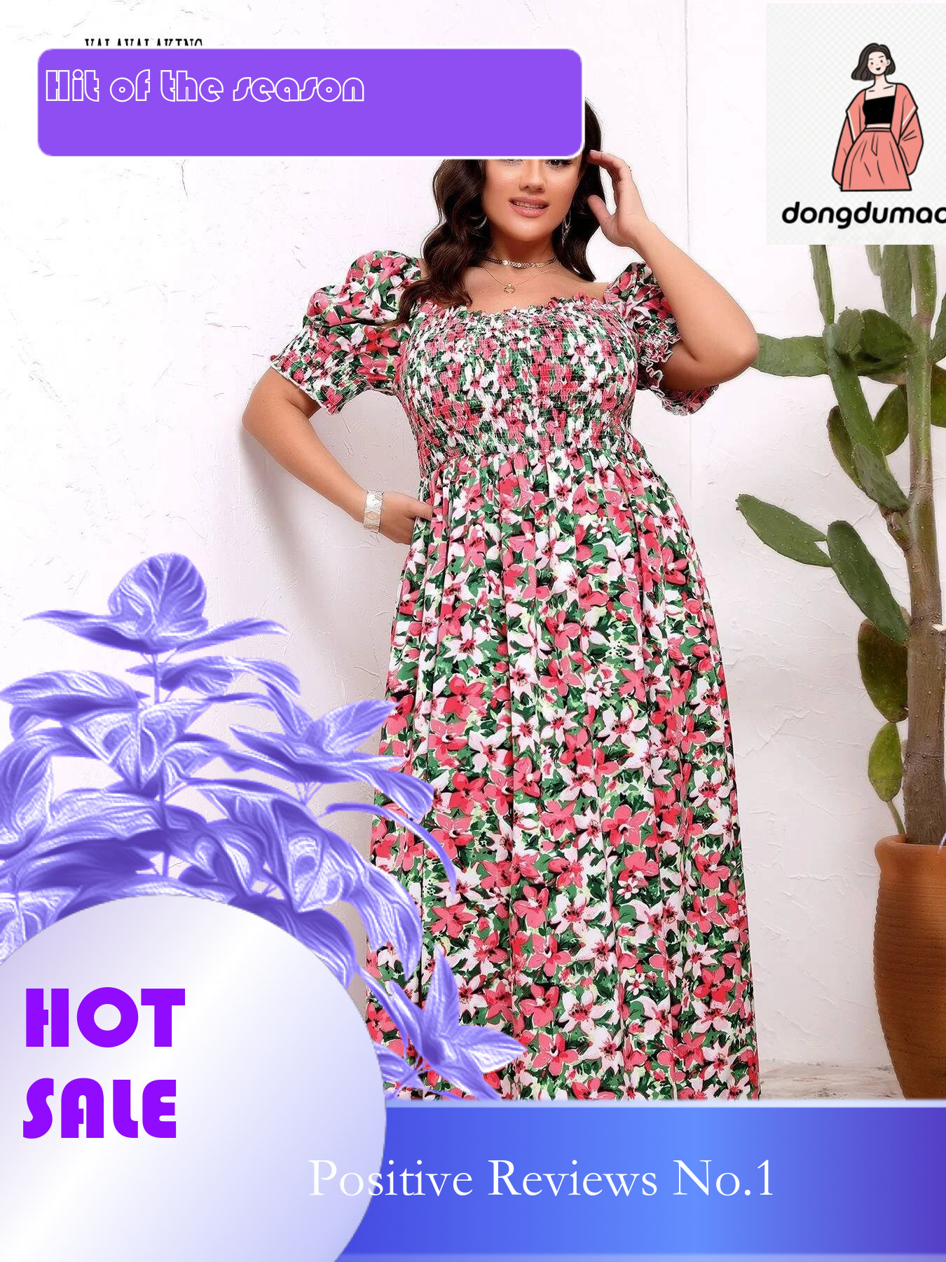 dongdumaoyi 2025 Casual Off The Shoulder Plus Size Long Women Summer Flower Print Vacation Ladies Elegant Ruffle Bohemian Dress