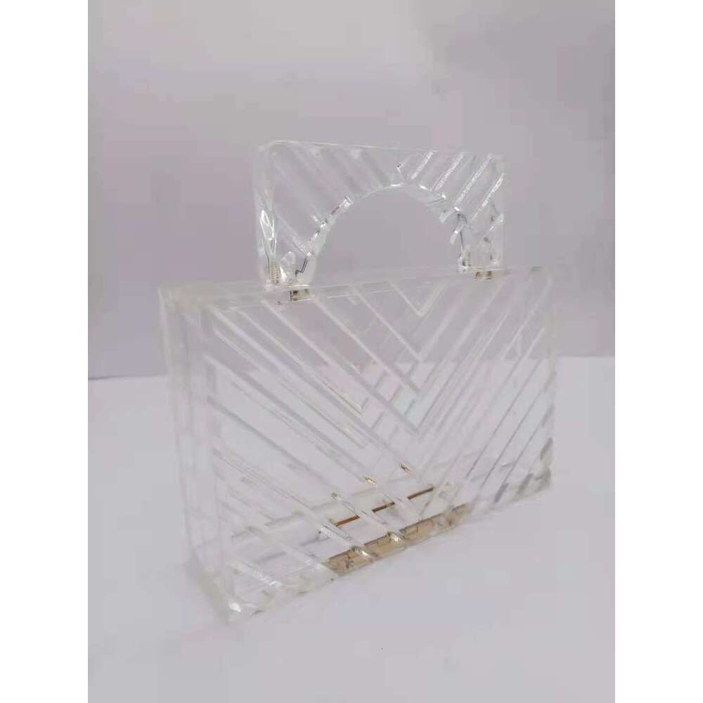 New Transparent Women, Fashionable Trendy Acrylic Simple Banquet Bag, Handheld Bag for Women