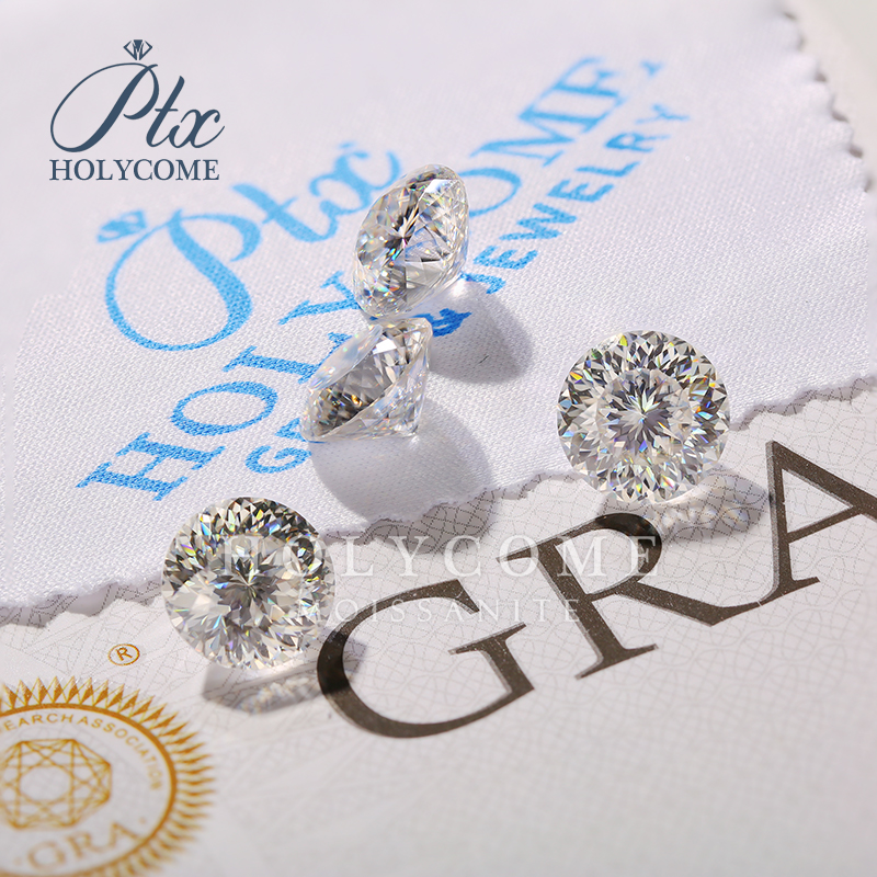 White Round Hundred Sided Cut Moissanite 0.5-5ct D Advanced Jewelry Rings Earrings Making Top Loose Moissanite Stone with GRA Certificate