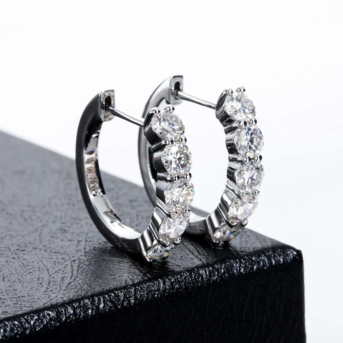 COSFIX Earrings 2022 Trend New Moissanite Dangle Huggie Earring 100% 925 Sterling Silver Hoops Woman Original Jewelry for Girls