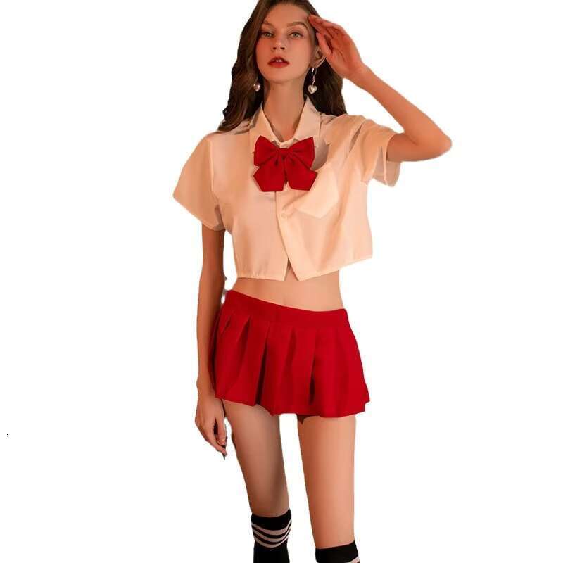 Zimei Cute Style New Sexy JK Uniform Women's Hot Sailor Suit Pleated Short Skirt Set Hole Decoration Light Control Dress