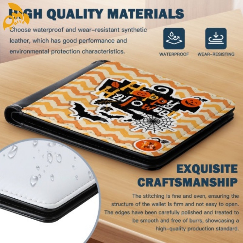 Free delivery. Top designers customize round beige, white and black wallets for students