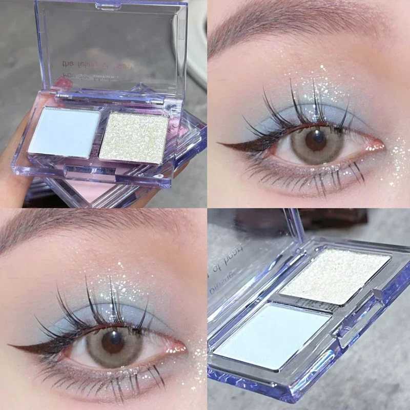 Matte Glitter Eyeshadow Palette Blue Purple Punk Smokey Cool Toned Eyeshadows Powder Waterpoof Nude Eye Pigments Women Cosmetic W250520