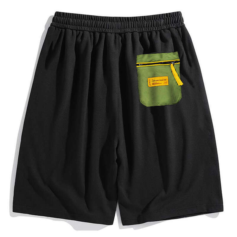Trendy Brand Summer New Men's Shorts, Casual Loose Five Quarter Pants, Color Blocked Fat Plus Size, Chubby Guy Mid Pants