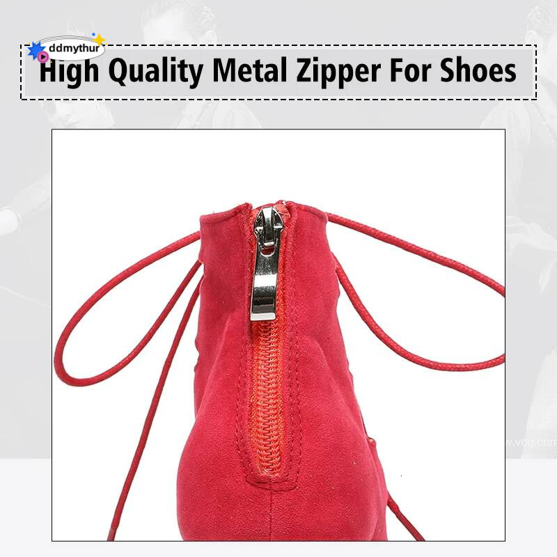 Women Lace-UP Latin High Heels Ballroom Tango Dancing Boots Open Toes Soft Soles Party/Casual Dance Shoes ddmythur