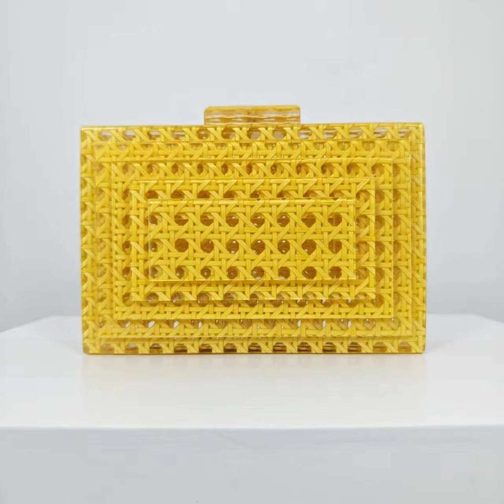 Hot selling new rattan acrylic dinner grab bag, single shoulder diagonal cross wedding fashionable women's bag