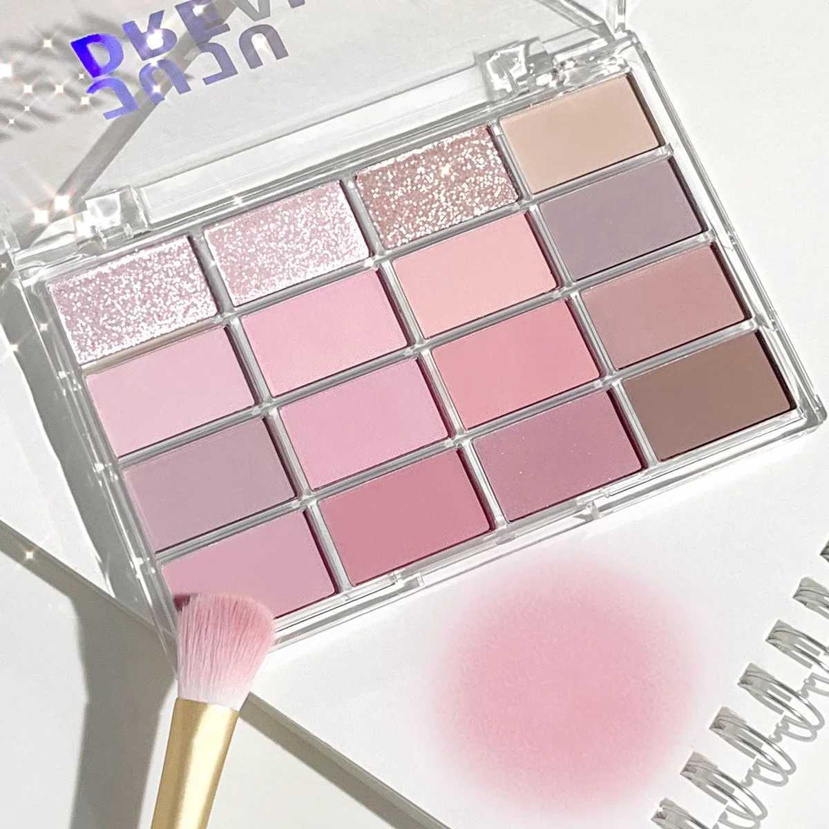Korean 16 color eyeshadow plate pearlescent matte lying silkworm brighten low saturation earth color daily makeupXJ250520