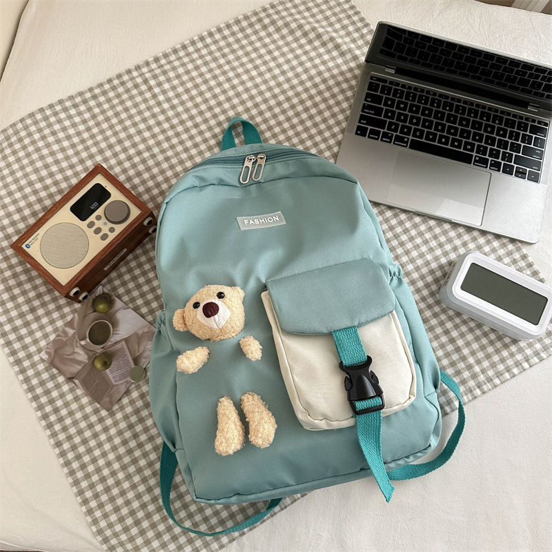Free Delivery Designer Bag Sweet Bear Fashionable Primary Secondary School Student Large Capacity Simple Versatile For Men And Women Class Backpack Lu