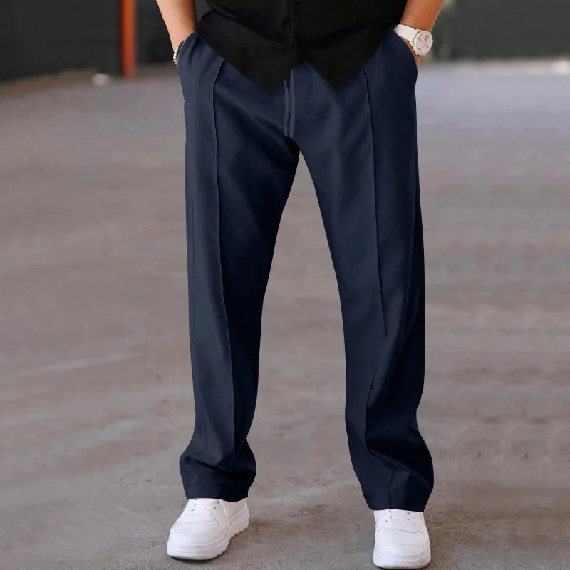 Thin Pants Mens SpringSummer Loose Straight Leg Sports Casual Pants American Oversize Long Leg Pants 250519