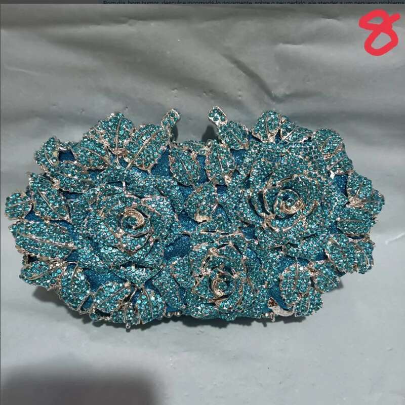 Golden Sier Color Stones Money Clutch Women Crystal Clutches Bridal Handbags Wedding Party tail Minaudiere Bag Purse