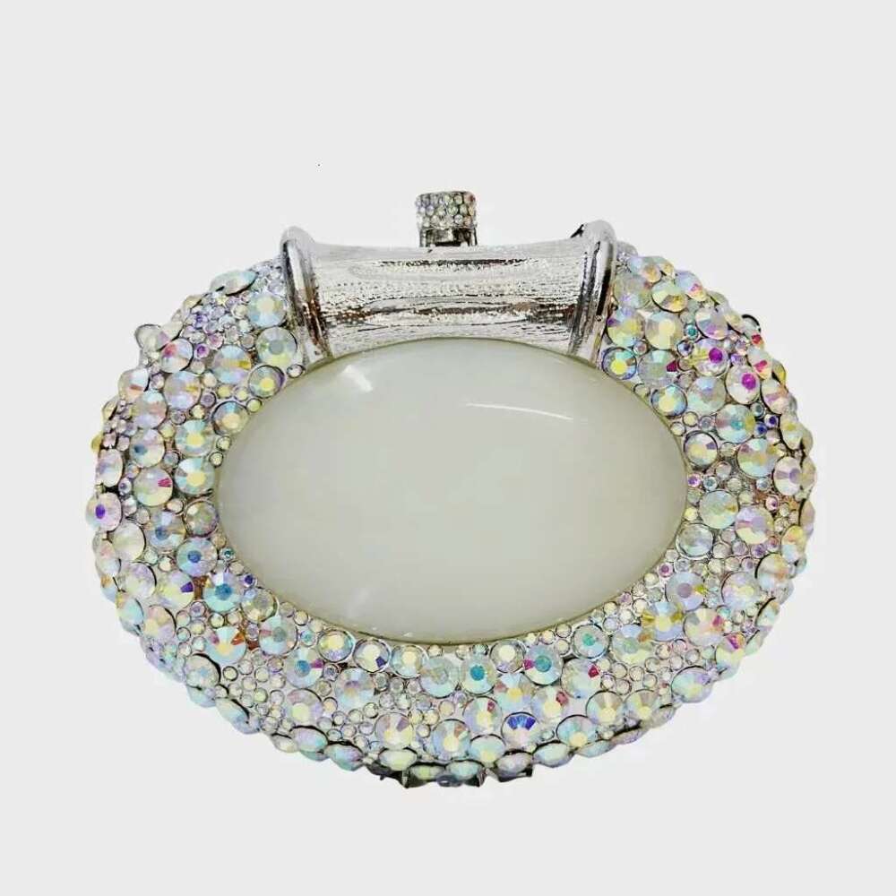Stone Metal Evening Bag Crystal Women Minaudiere Handbag Designer Wedding Party Banquet Clutch Bridal Gems Purse