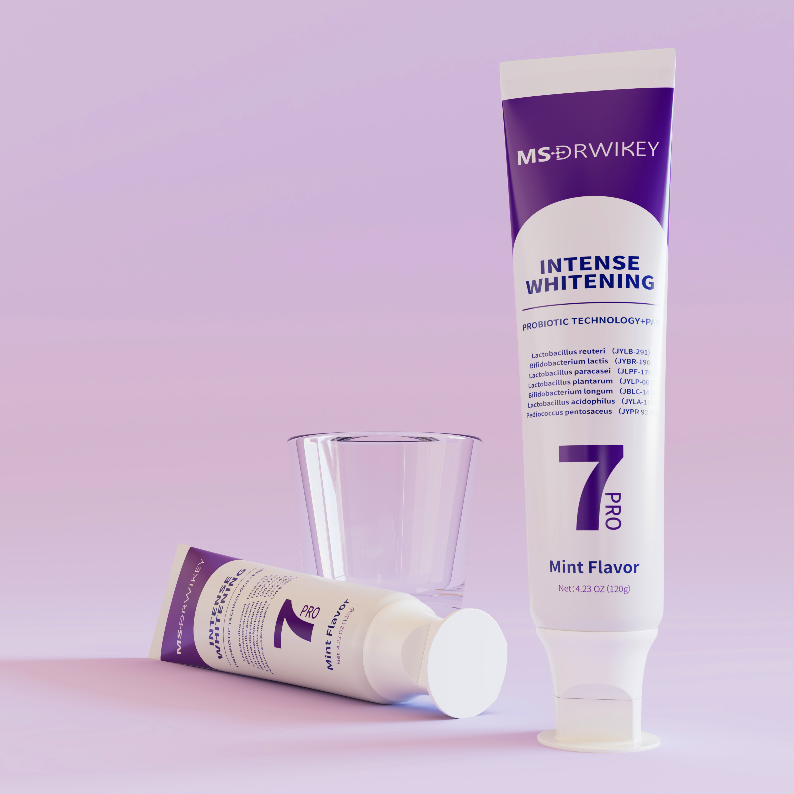 MSDRWIKEY 7-Pro Whitening Toothpaste - Strong Whitening, Fresh Breath, 130g