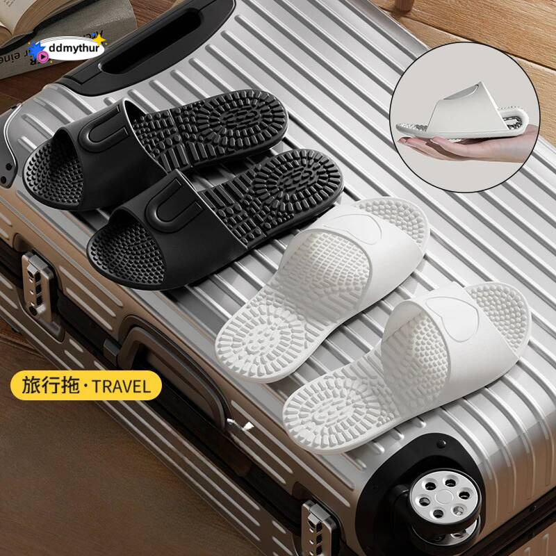 Light Weight Travel Slippers Women 2025 Summer Open Toe Soft Eva Bathroom Slides Woman Comfort Foldable Non-Slip Shoes Ladies ddmythur