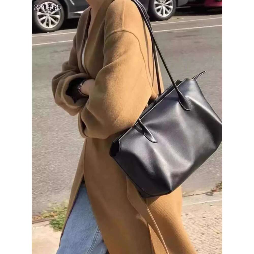 Designer Soft Long Handle Fashion Tote High Quality Genuine Leather Women Armpit Shoulder Bag Office Handbag