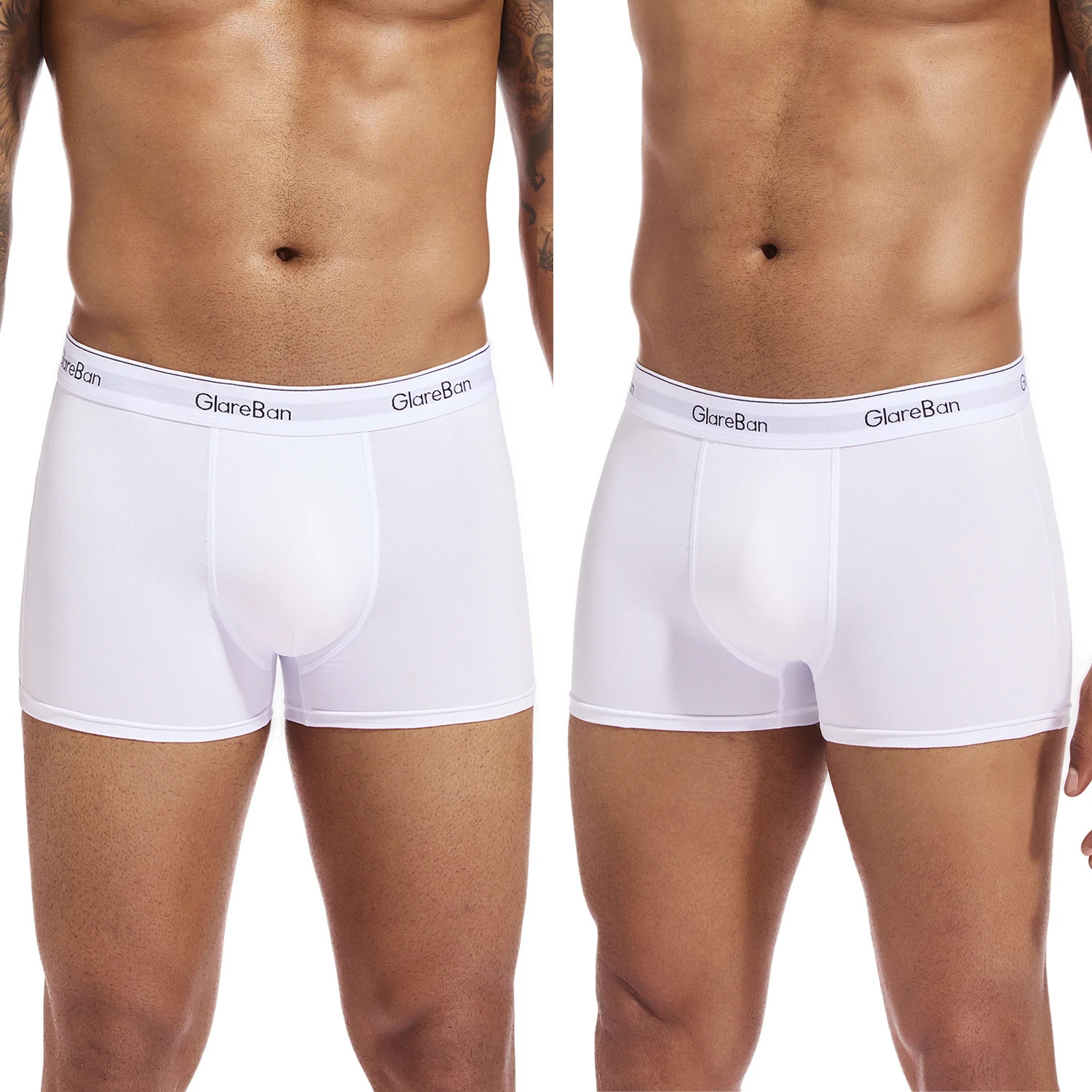 6pcs Pack White Men Panties Polyester Underwear Male Boxer And Underpants For Homme Set Shorts Box Slip 250520