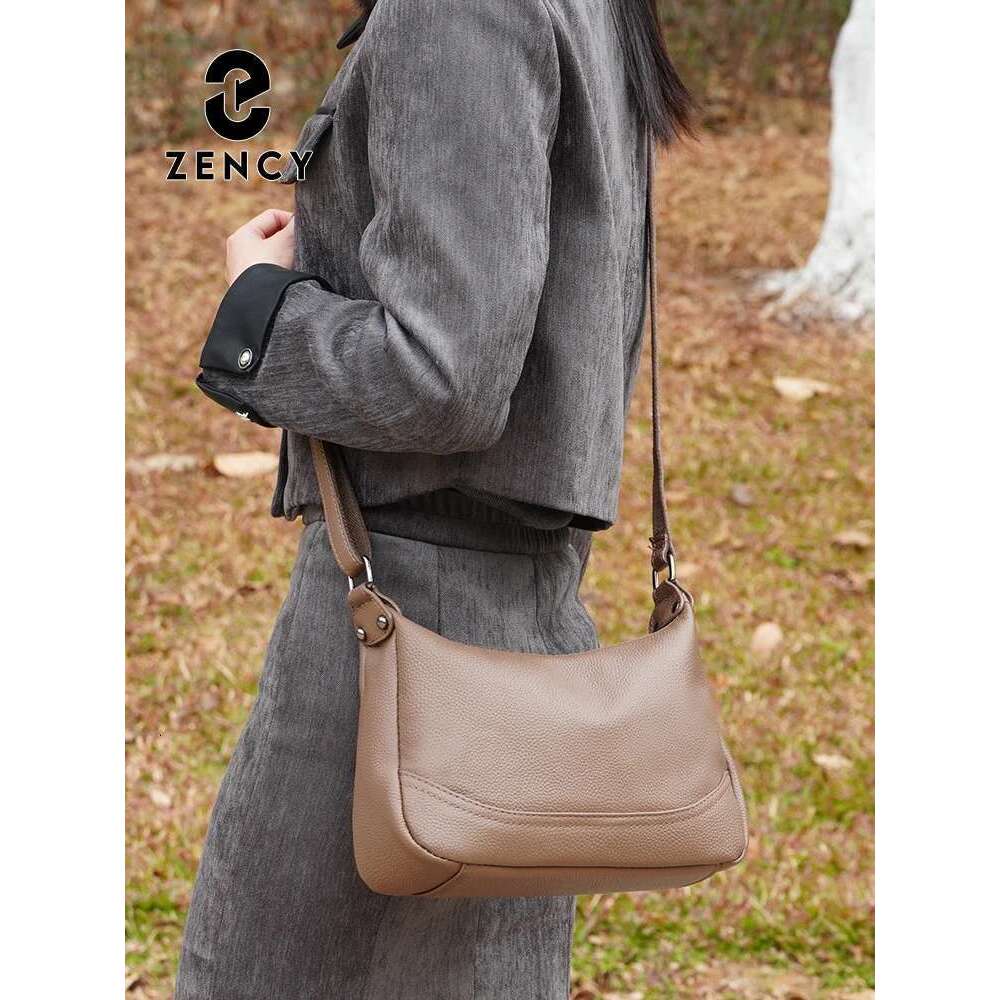 Zency Women's Soft Cowhide Hobo Bag Shoulder Large Capacity Leather Handbag Purse Adustable Long Strap Crossbody