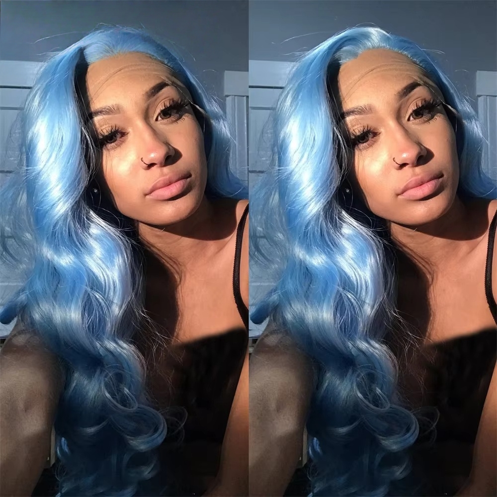 13x4 Lace Front Wigs 34 Inch Body Wave Look Like Human Hair Wear and Go Glueless Brazilian Lace Frontal 250 Density Transparent for Women Synthetic Wi