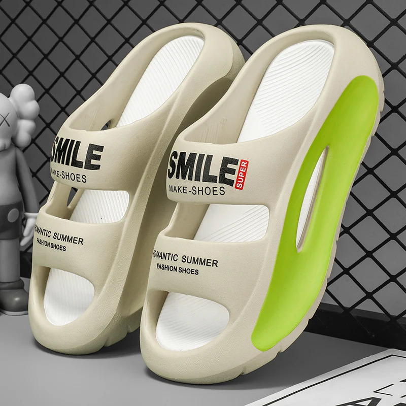 Summer able Mens shoes Non-slip Thick soles Outdoor Slippers Casual Printing Men Women slippers on offer 250515