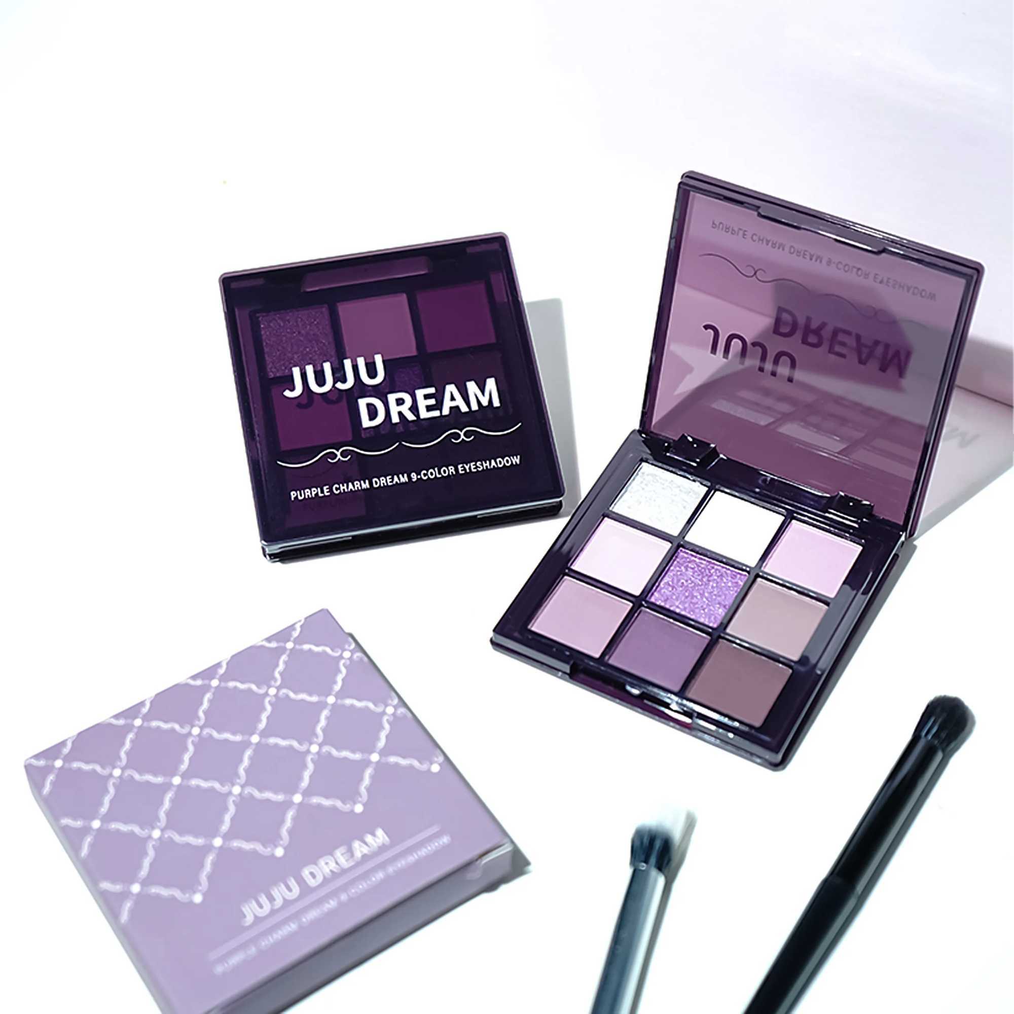 Purple charm dream girl nine-color eye shadow plate smoke purple low saturated pearl matte purple spicy multi-color eye shadow W250520