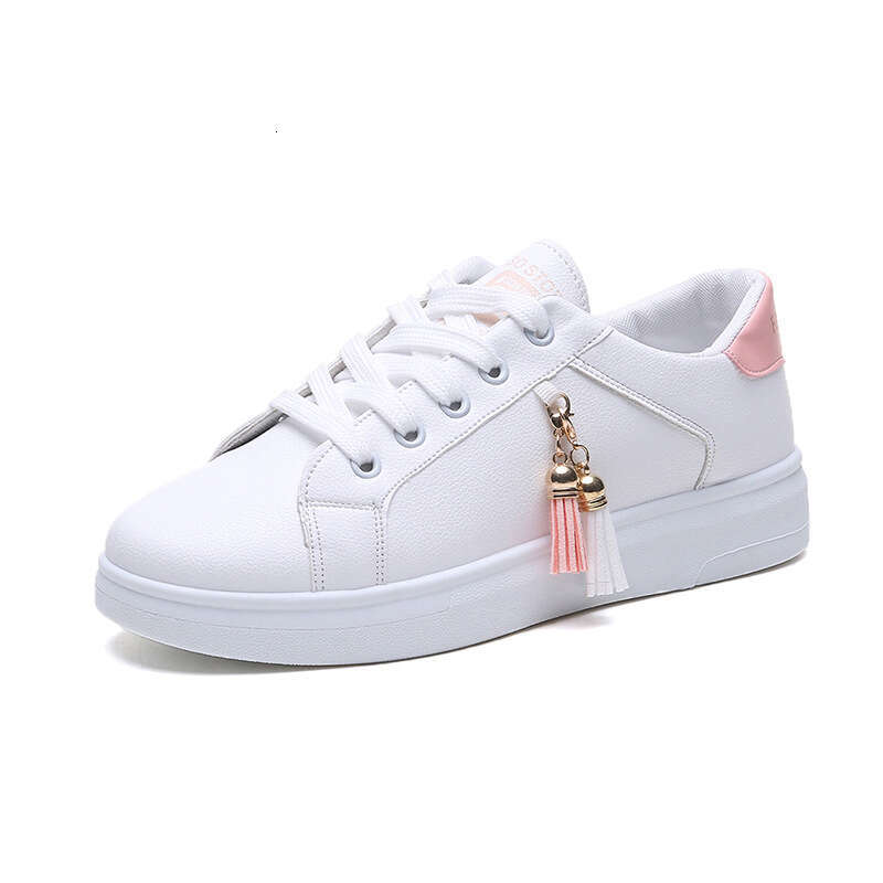Leather faced white women's summer breathable running student Korean version casual sports board shoes, low cut flat shoes