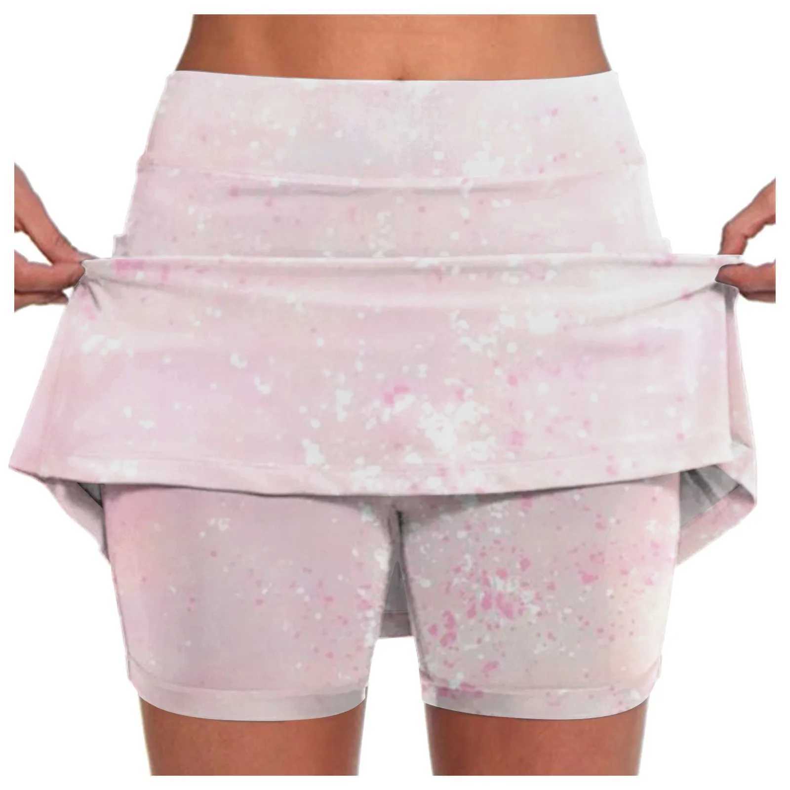 High Waisted Hip Lifting Printed Skirt Womens Casual Prints Tennis Pocket Skirt Yoga Sport Active Skirt Shorts Skirt XJ250520