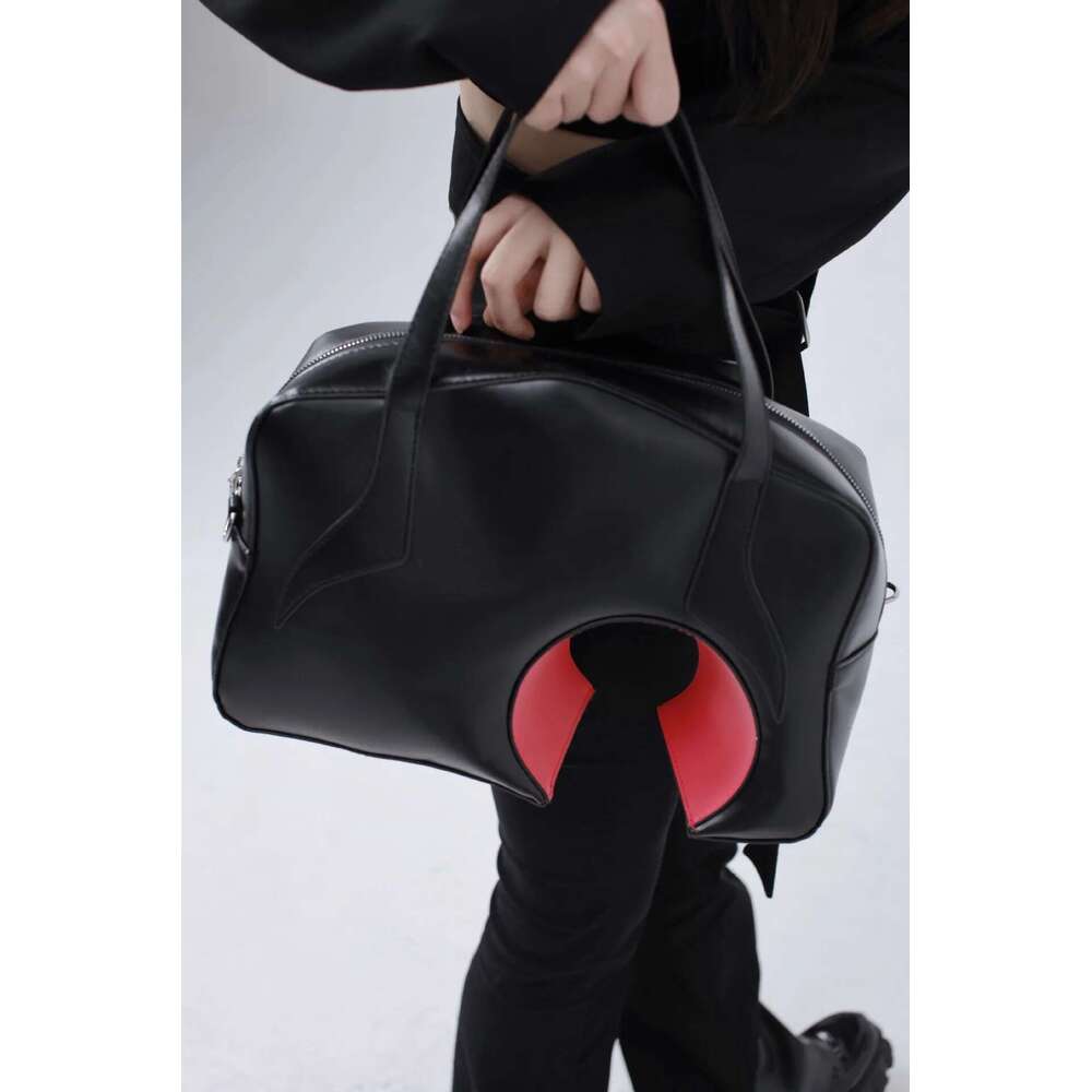 Niche Personalized Pu Geometric Men's And Women's Portable Shoulder Messenger Shopper Bag, Large Travel Bag