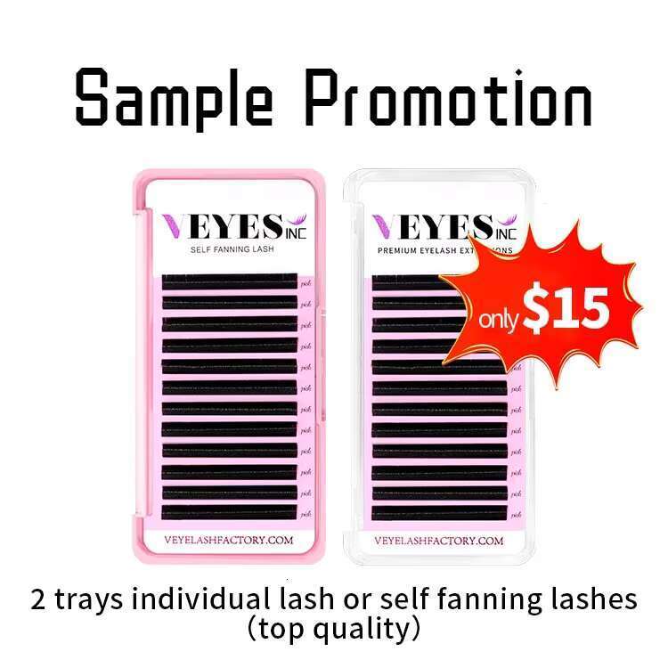 Veyes Inc Professional Individual Extensions 5-30mm CC DD Curl 0.15mm Faux Mink Silk Mixed Single Eyelash Extension