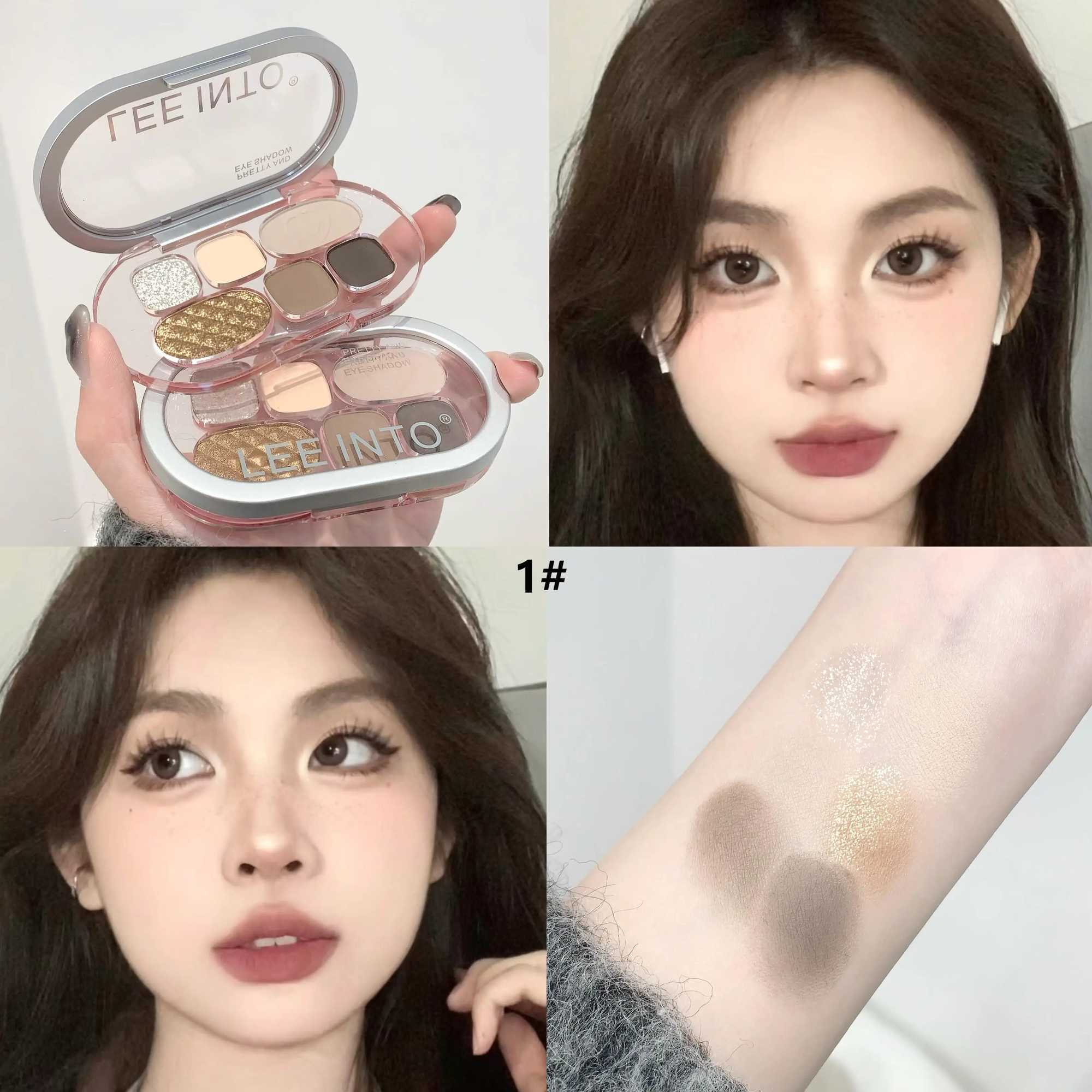 LEE INTO 6-color eyeshadow palette matte glitter eyeshadow palette long-lasting good color renderingXJ250520