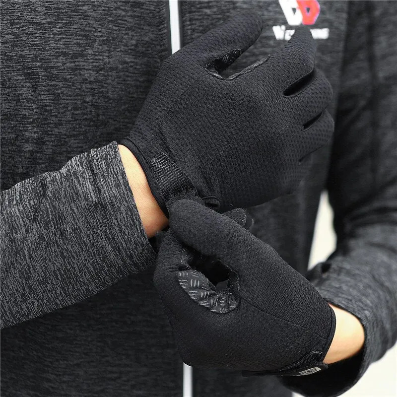 WEST BIKING Summer Cycling Gloves Full Finger MTB Bike Touch Screen Non Slip Silicone Palm Driving Riding 250515