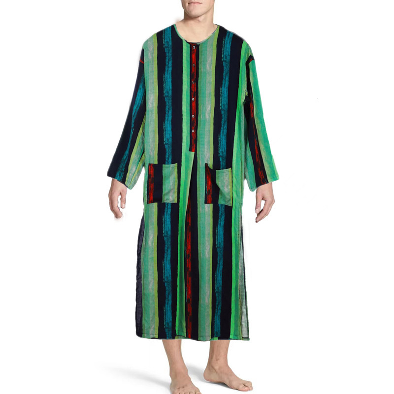 Designer Clothing New Muslim Clothing Dubai Saudi Arabia Traditional Men's Striped Robe 2025 New Style