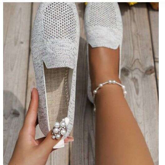 2023 Summer New Large Round Head Flat NEW TOP Bottom Single Women, Shallow Mouth Sports Style Casual Shoes for Women