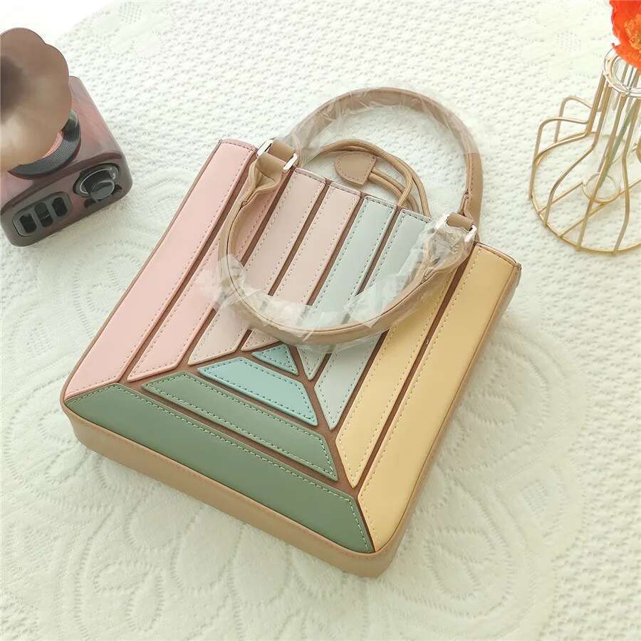 New Totes For Women Handbag Fashion Female PU Bag Pink Square Crossbody Shoulder Bags Ladies Handbags Bolsas