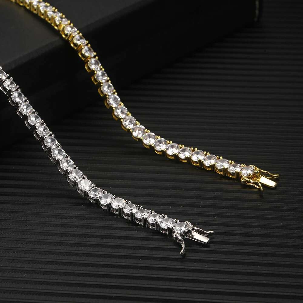 Hip Hop Custom 925 Silver Tennis Bracelet VVS Moissanite Diamond Tennis Chain 3/4/5/6mm Bracelet For Both Men And Women