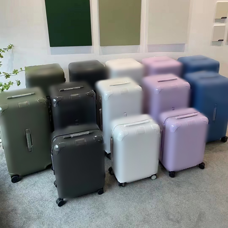 Suitcase in RIM0 pc with smooth universal wheels with anti-spin core anti-theft and anti-burst zips luggage available in 5 sizes