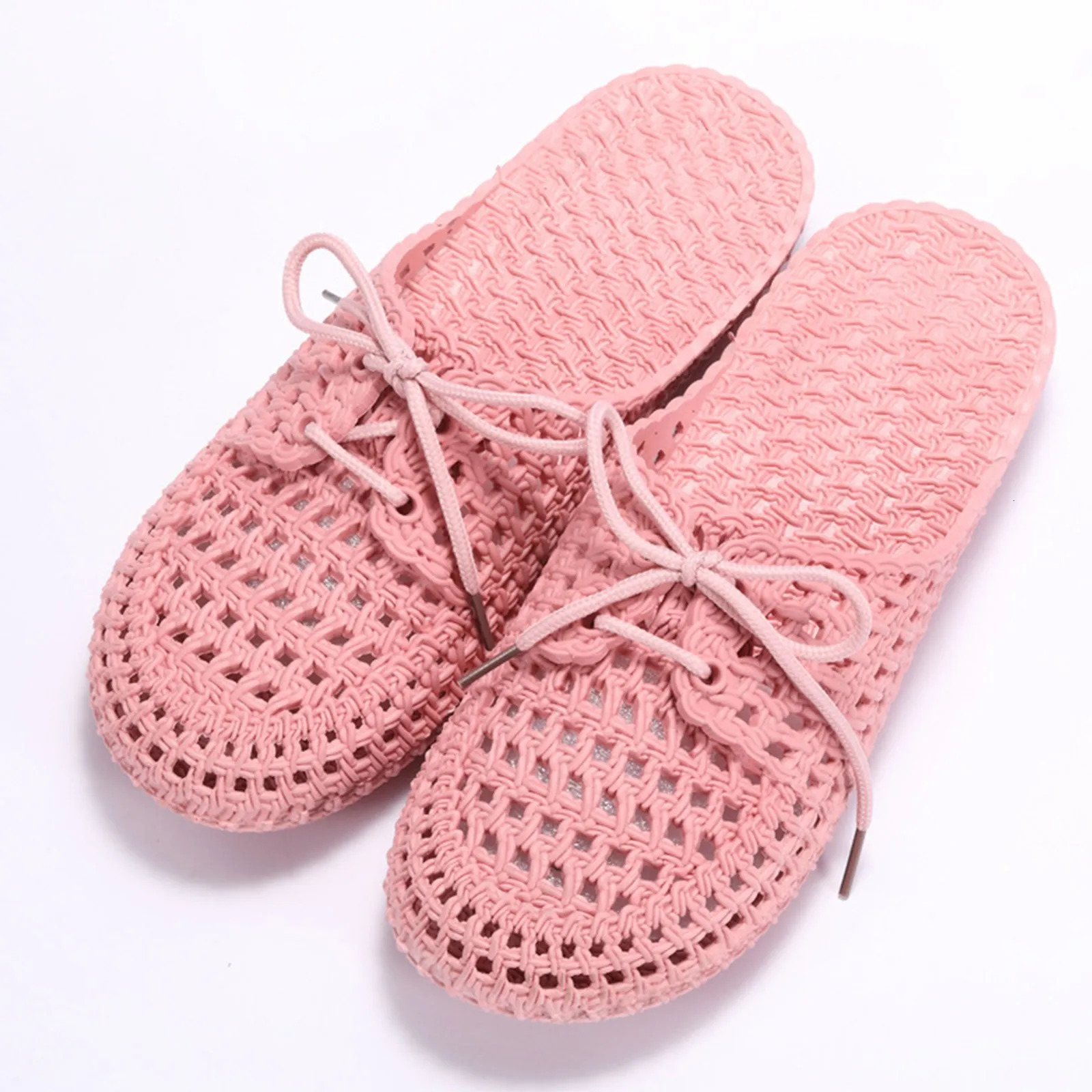 Lace Up Slippers Women Flat Sandals Summer Vacation Beach Shoes Daily Home Non Slip Soft Slippers Ladies Sandalias Mujer 250519