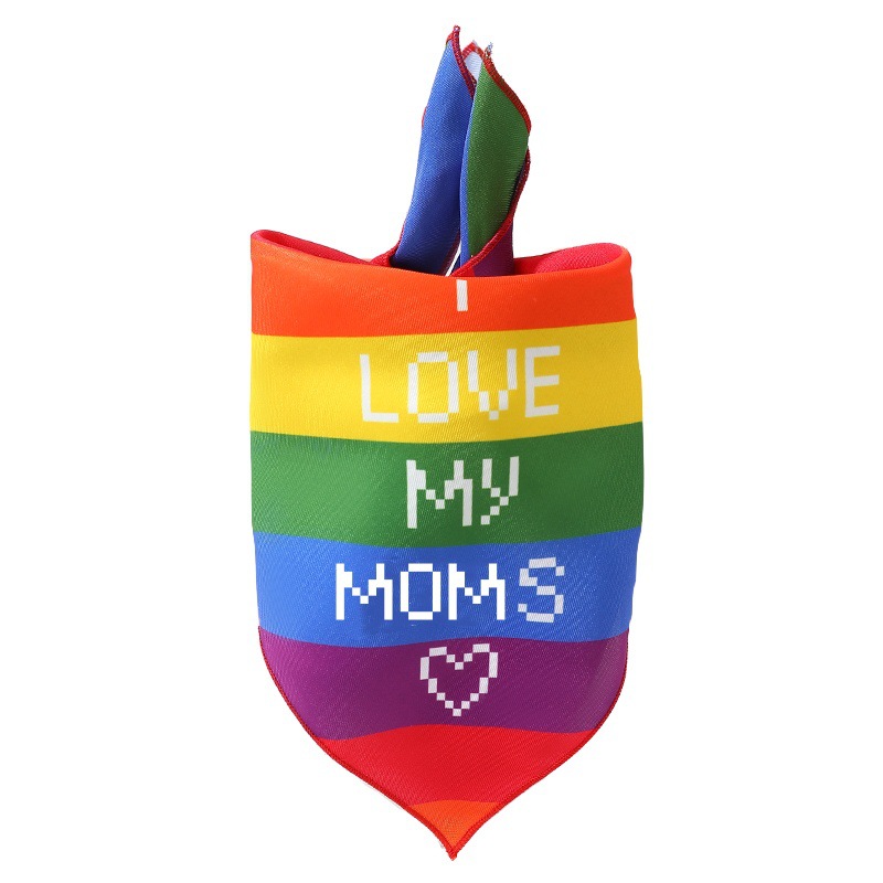 New Rainbow Stripe Pet Bandana for Small to Medium Cats and Dogs LGBT