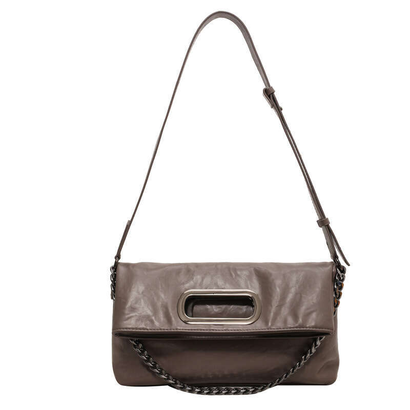 High Beauty 2024 New Fashionable Handbag Maillard Commuter Shoulder Large Capacity Crossbody Bag for Women