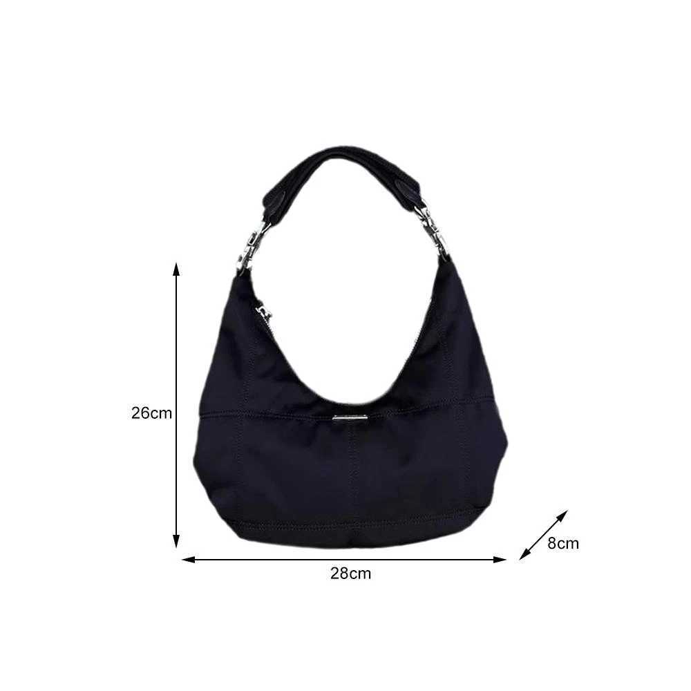 Underarm Bag Small Shoulder Bag Womens Soft Hobos Y2K Female Black Purse FAshion Spice girls Crescent Handbag M250520