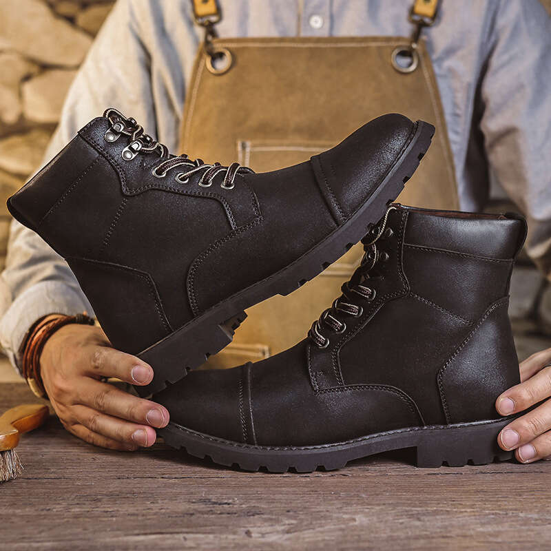 Martin and winter shoes autumn 2024 British high top boots men's