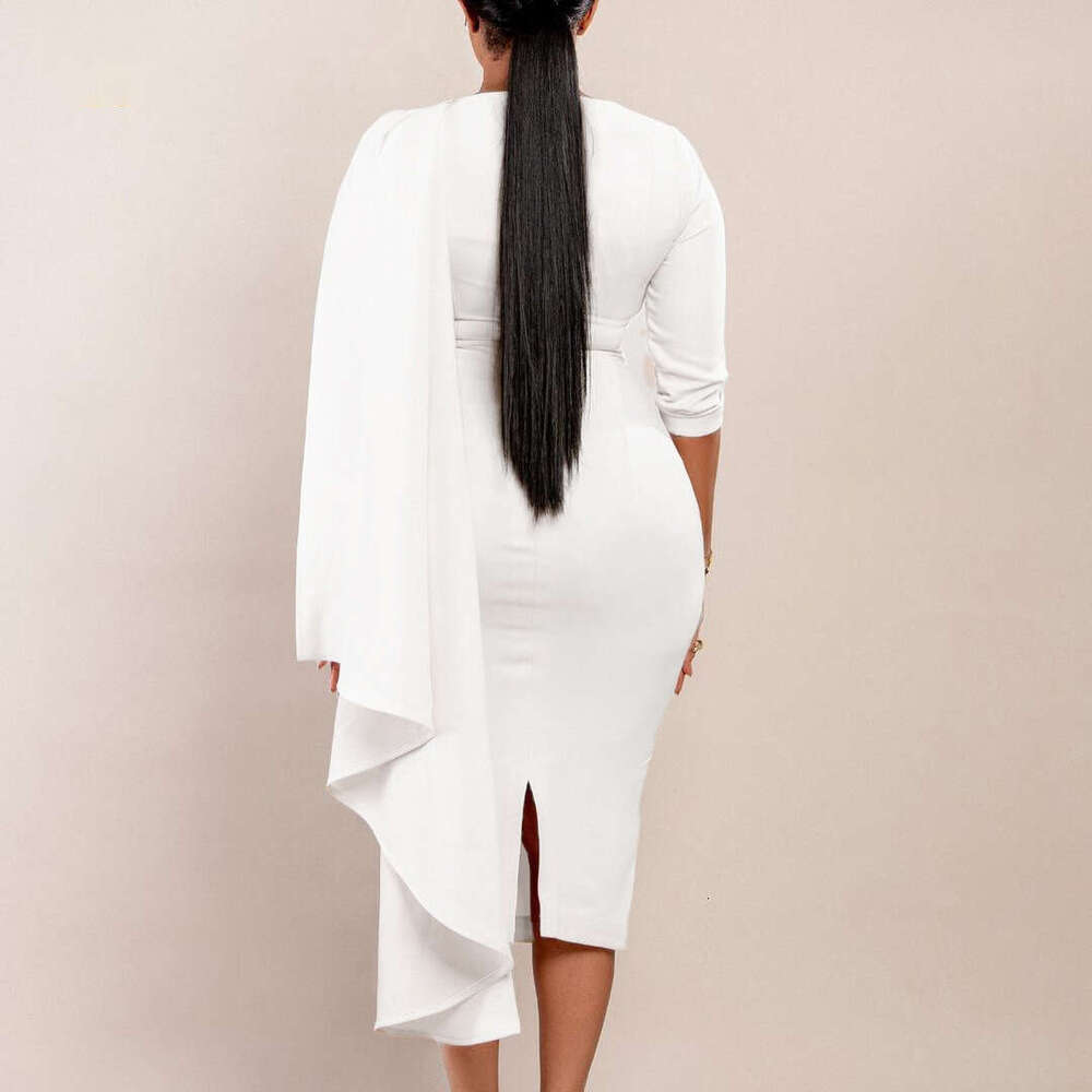 Women's Wear Women's New Fashionable And Elegant Solid Color Tongle Pencil Dress