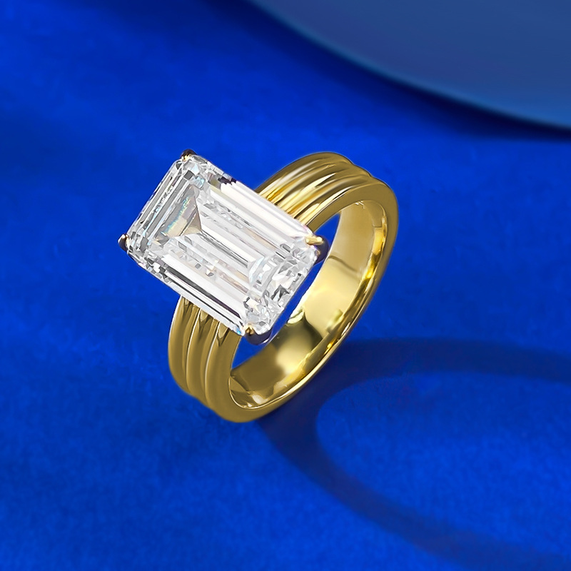 Timeless Beauty - Designer S925 Silver Gold-Plated Rectangle Gemstone Piece Ideal For Milestones