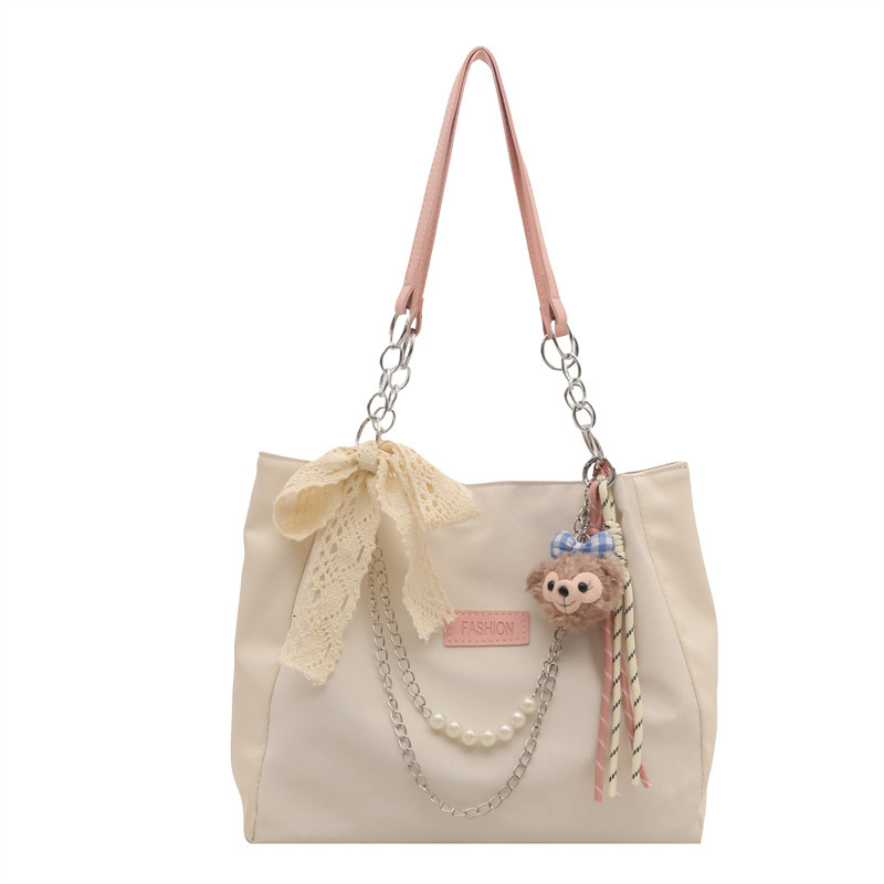 Free Delivery Designer Bag Leisure Large Capacity Chain 2025 New Spring College Student Class Fashionable Commuting Shoulder Tote Luxury Bag