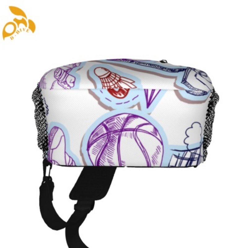 Free shipping. Top designer custom-made round beige, white and black semi-long lightweight high-casual crossbody chest bag