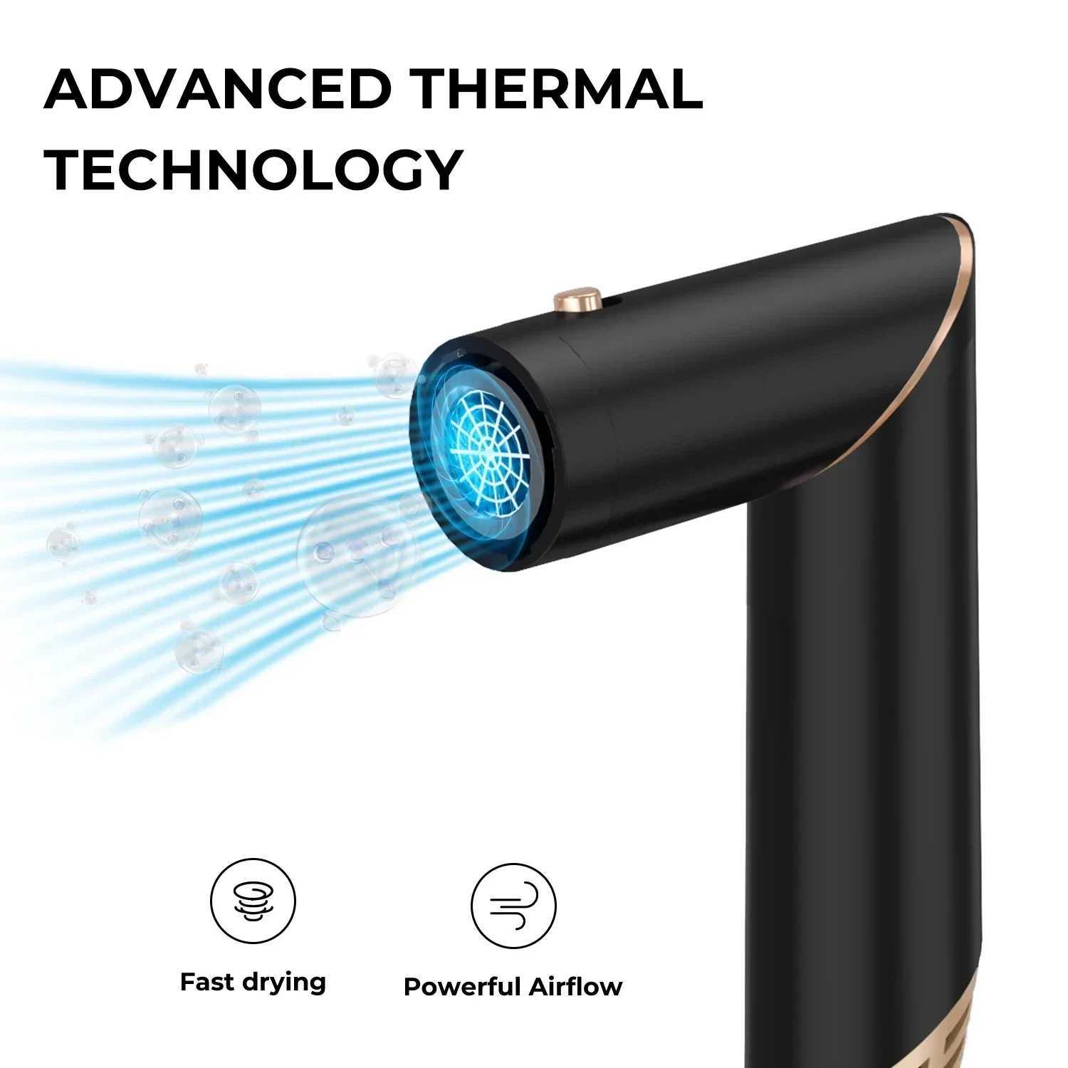 6 In1 Hair Dryer Curling Iron Straightener Hair Brush Electric Hairdryer Folding Styling Comb Multi Hair Styler Hair Care z250520