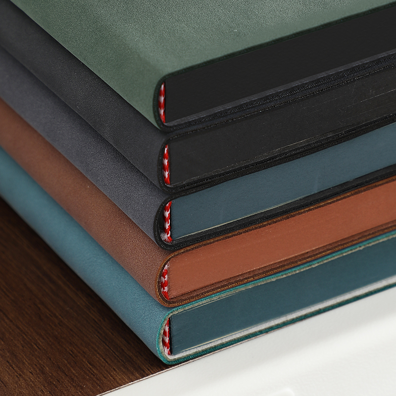 A5 Elastic Band Notebook Diary Notebook PU Leather Meeting Notebook Office Supply School Supplies