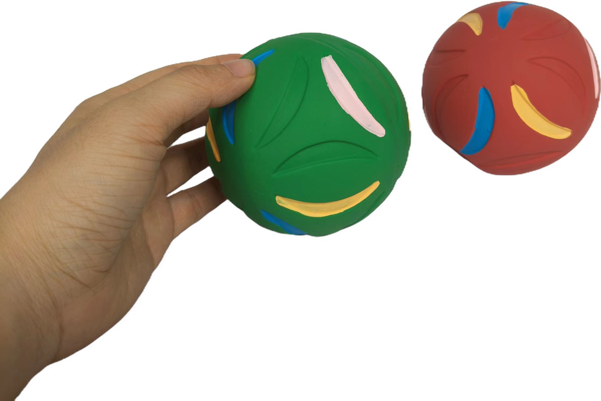 Rubber Latex Dog Chew Toys 9Cm Eco-Friendly Bundle Pair of Flexible Non-Toxic Bouncy Spheres Ideal for Canine Enthusiasts