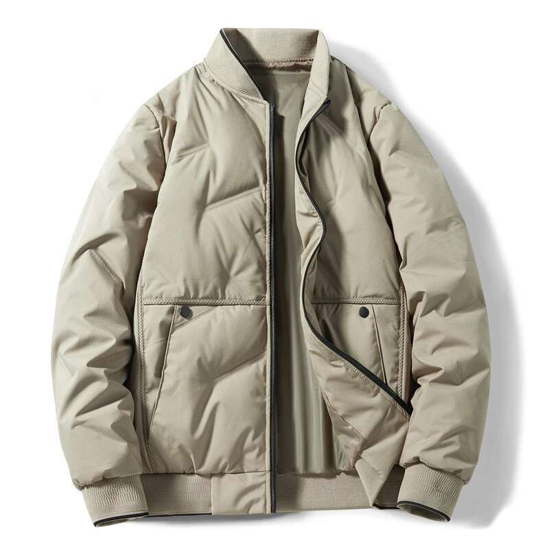 Lightweight Down Jacket Men's Winter New Item Middle-Aged And Elderly Baseball Collar High-End Business Leisure Sports Warm Top Designer