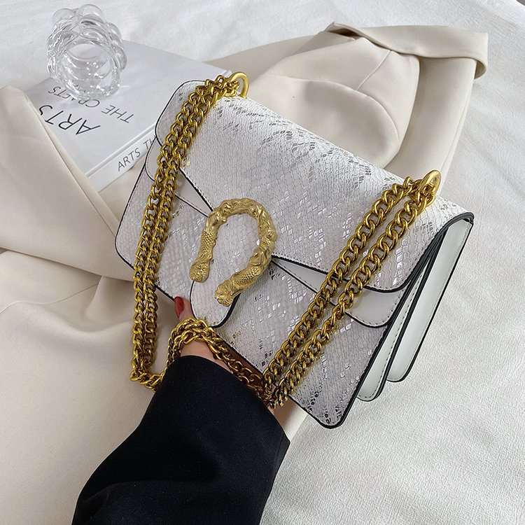 Designer Bag Luxury Bag Vintage Snake Print Crossbody Trendy Summer Underarm Shoulder For Women Versatile Chain Strap Purse Shoulder Bag With Free Shi