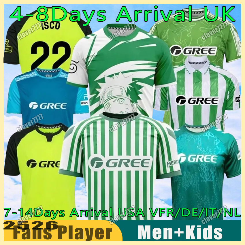 25 26 Real Betis Soccer Jerseys JOAQUIN JUANMI FEKIR B.IGLESIAS AYOZE special edition L.HENRIQUE WILLIAM PEZZELLA Goalkeeper Betis Football Shirts Uniforms Kids
